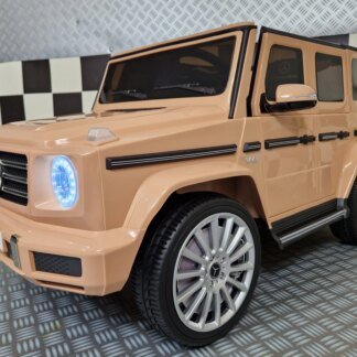 COCHE PARA NIÑOS MERCEDES G500 12 VOLTIOS, COLOR ARENA - INDA314-c4k627